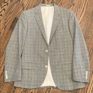 Alexander McQueen gray plaid blazer